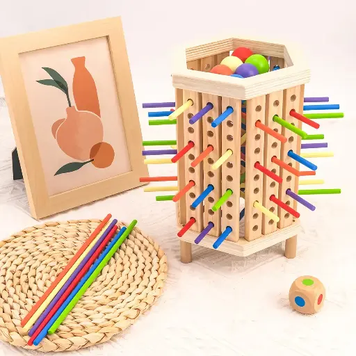 Wooden Toy With Stick Kerplunk